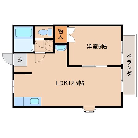 坊城駅 徒歩4分 1階の物件間取画像